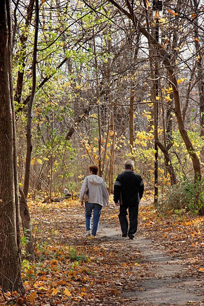 istock Couple taking a stroll in Autumn 183246017