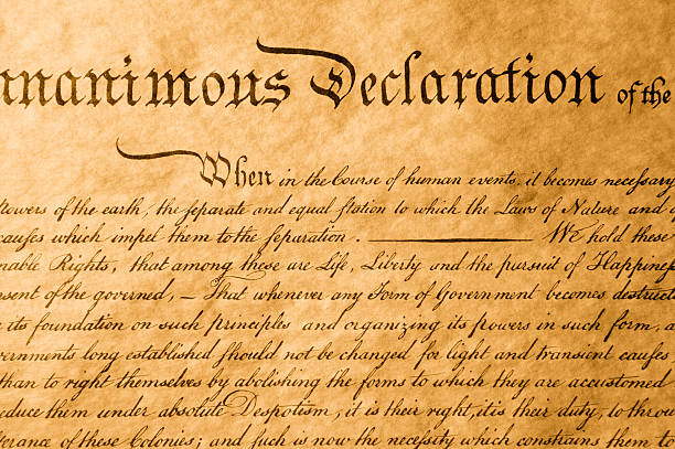 american déclaration de l'indépendance - us constitution patriotism fourth of july american revolution photos et images de collection