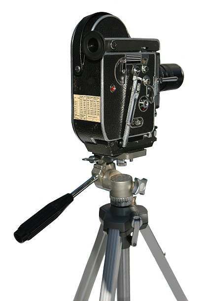 filme vintage maker no fundo branco - single object machine classic style - fotografias e filmes do acervo