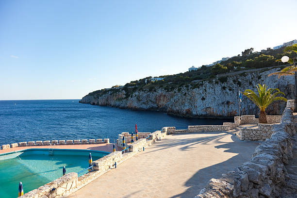istock Swimming Pool Overlooking The Sea 183246624