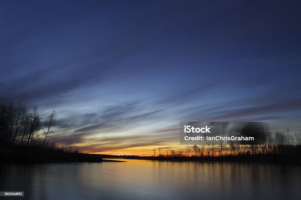 Sunset Whiteshell - Foto de stock de Manitoba libre de derechos