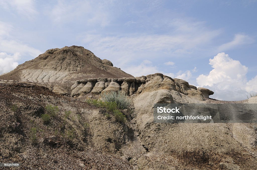 Alberta Badlands con hoodoos - Foto de stock de Alberta libre de derechos