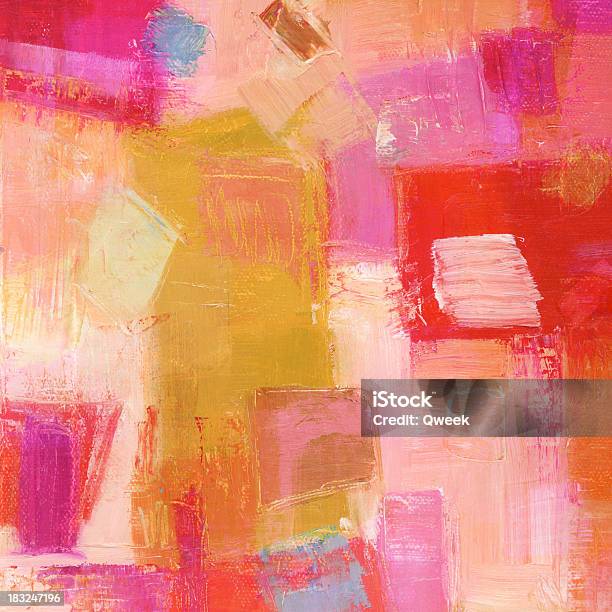 Photo libre de droit de Abstrait Peinture À Lhuile De Rose Et Rouge banque d'images et plus d'images libres de droit de Peinture à l'huile - Image peinte - Peinture à l'huile - Image peinte, Rose, Texture