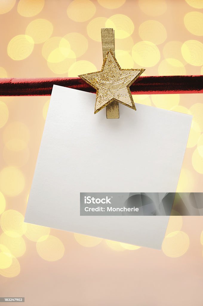 Leere Noten mit Wäscheleine - Lizenzfrei Stern - Form Stock-Foto