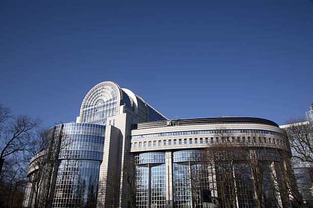 Brussels: EU Parliament Building stock photo