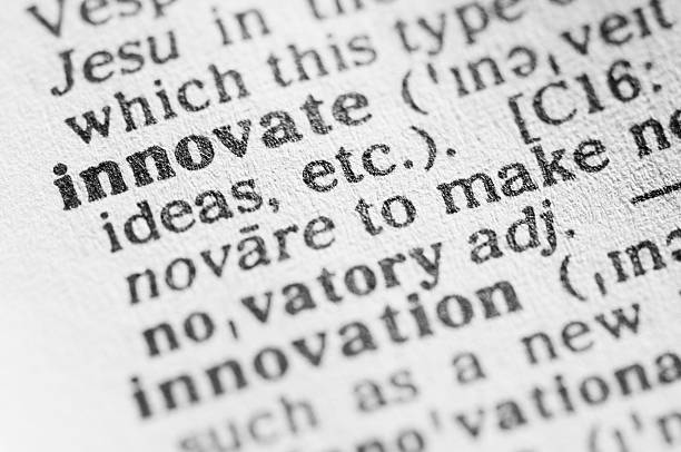 istock Dictionary definition of innovate in black type 183248602