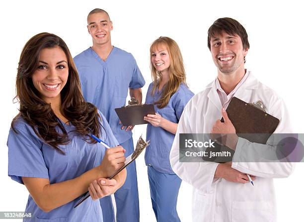 Medical Team 3 Stock Photo - Download Image Now - Nursing Assistant, Cut Out, White Background