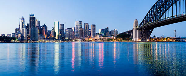 istock Sydney City Downtown Skyline at Night Australia 183248843