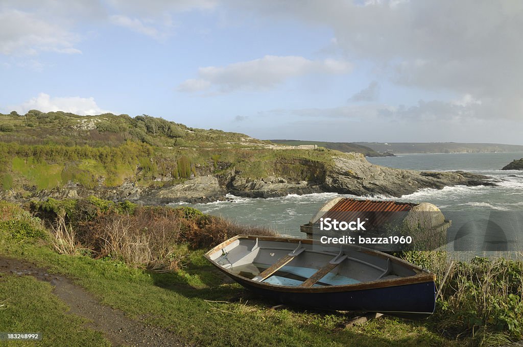 Prussia Cove. "Prussia Cove looking toward Porthleven on the cornish coastal path, South west England, UK." Bay of Water Stock Photo