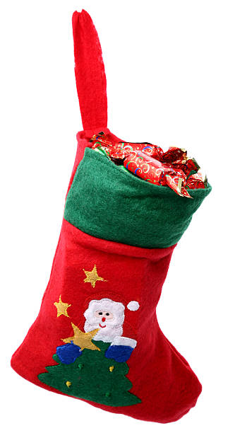 istock Christmas socks with gifts and candy 183249093