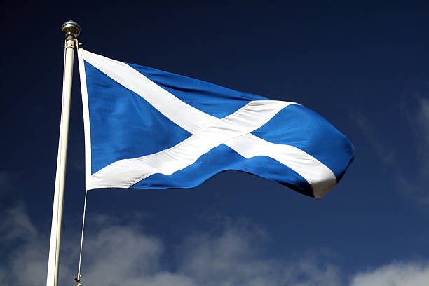 The Saltire, Scottish Flag stock photo