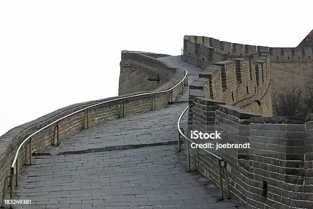 Winding Road On The Great Wall Stock Photo - Download Image Now - Brick, Spiral Staircase, Wall - Building Feature