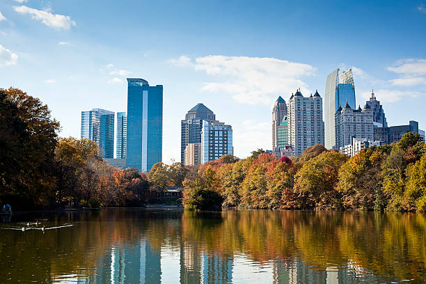 istock Atlanta skyline in autumn 183249573