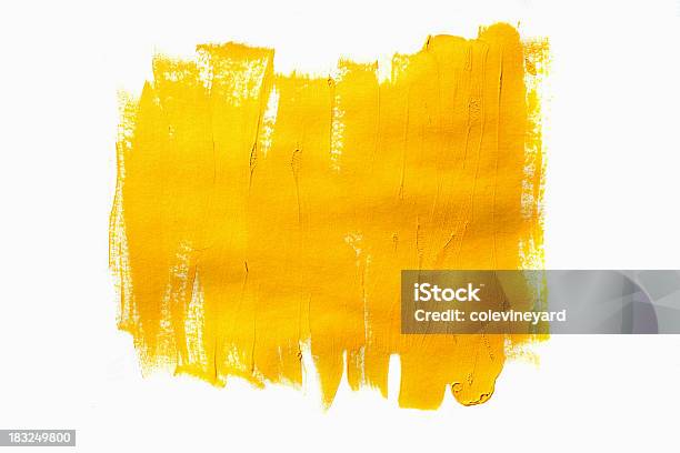 Tinta Amarela - Fotografias de stock e mais imagens de Tinta - Equipamento de Arte e Artesanato - Tinta - Equipamento de Arte e Artesanato, Amarelo, Efeito Texturado