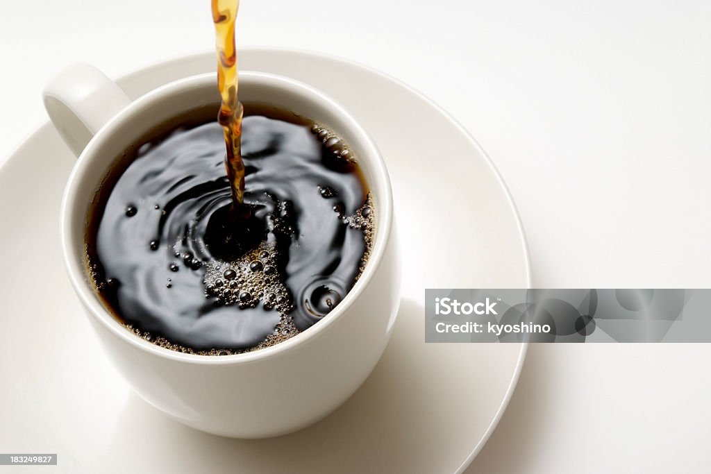 Frischen Kaffee Eingießen - Lizenzfrei Alkoholfreies Getränk Stock-Foto