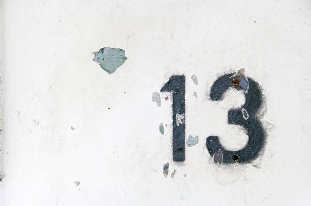 istock Photo of a Peeling Number Thirteen 183250035