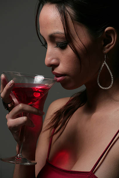 istock Woman with red cocktail 183250448