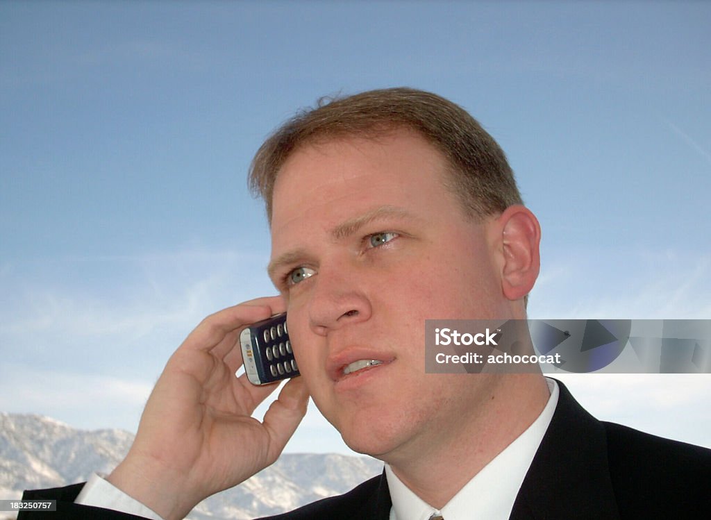 Empresário no telefone celular - Foto de stock de Adolescente royalty-free