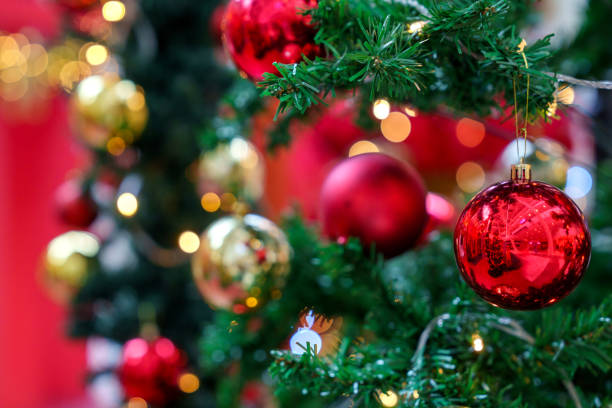 istock Close up of Christmas ornament on tree 1832508184