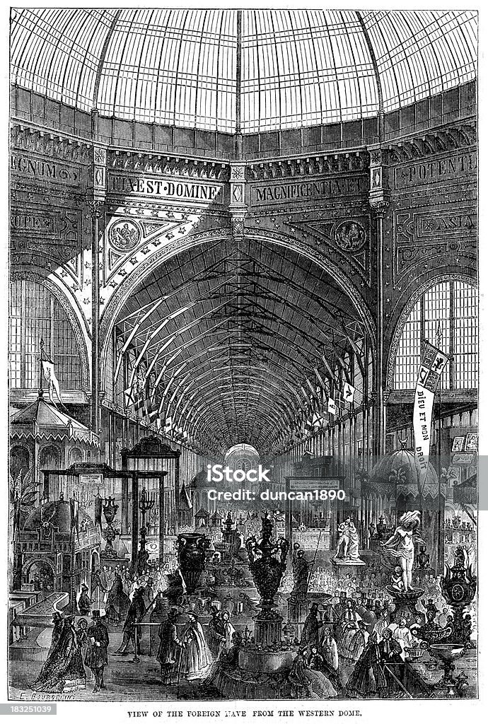 Exposition universelle 1862 de Londres - Illustration de 1860-1869 libre de droits