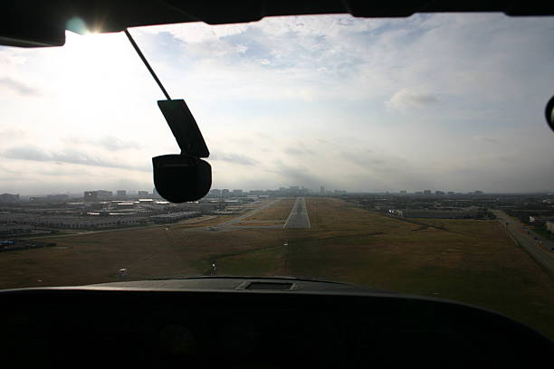 View on landing stock photo