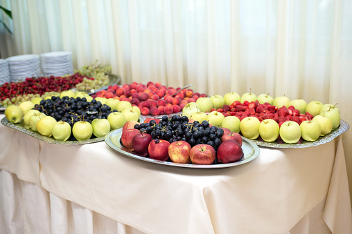 Mixture of fresh fruits at ceremony