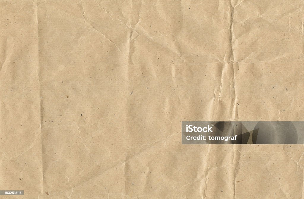Crinkled brown paper Paper Stock Photo