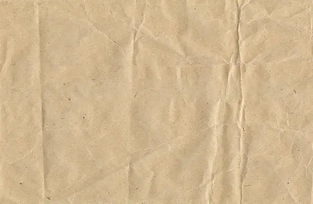 Crinkled brown paper