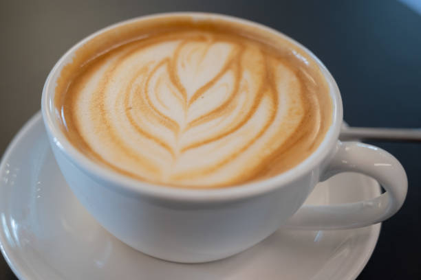 istock Latte art flower, in a Cappuccino white mug 1832517280
