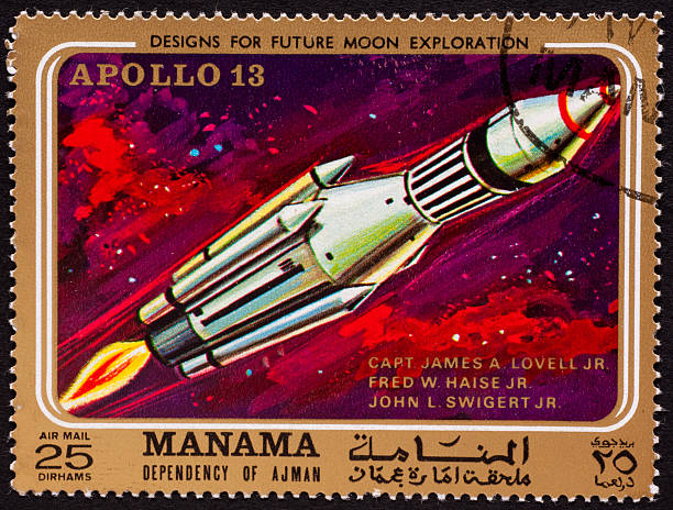 istock Apollo 13 mission on Manama stamp 183251805