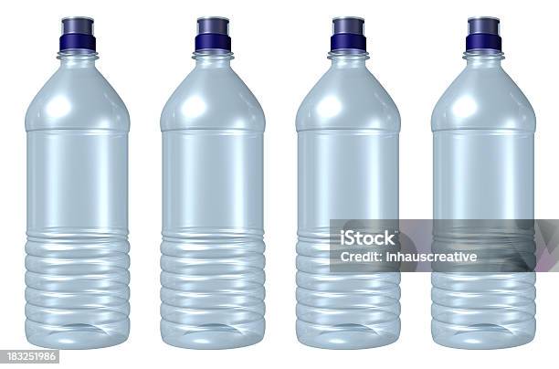 3 D Kunststoffflaschen Wasser Stockfoto und mehr Bilder von Behälter - Behälter, Digital generiert, Dreidimensional
