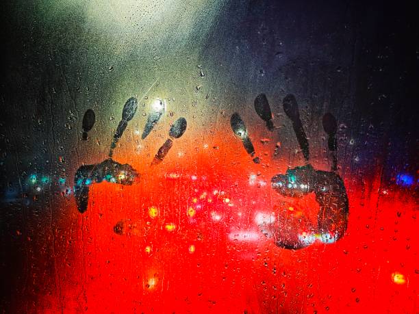 Water drops on glass window
