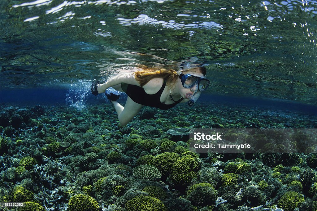 Young Girl und Schnorcheln - Lizenzfrei Papua-Neuguinea Stock-Foto