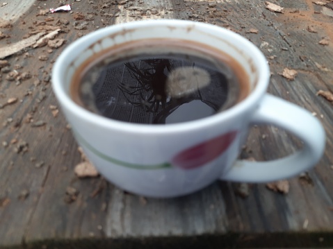 Out of focus black cofee