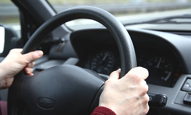 Driving a Car stock photo