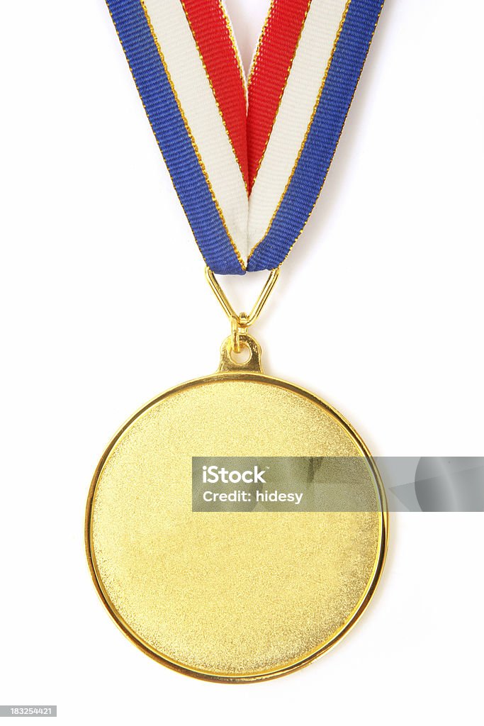 The Best.... Blank gold medal.  Note surface is very grainy. Achievement Stock Photo