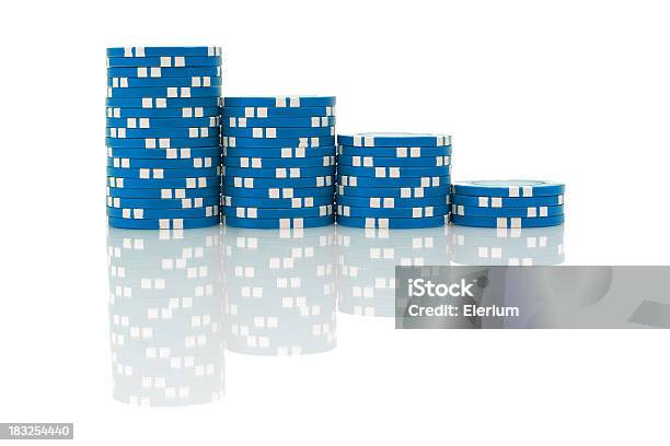 Blue Poker Chips Stock Photo - Download Image Now - Blue, Circle, Color Image