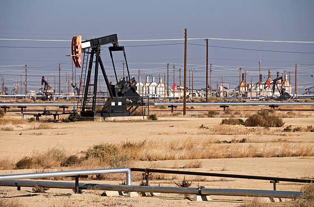istock Oil field in central California 183254532