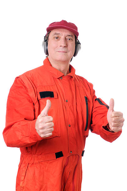 istock Auto Mechanic or Air Traffic Controller Portrait 183254580