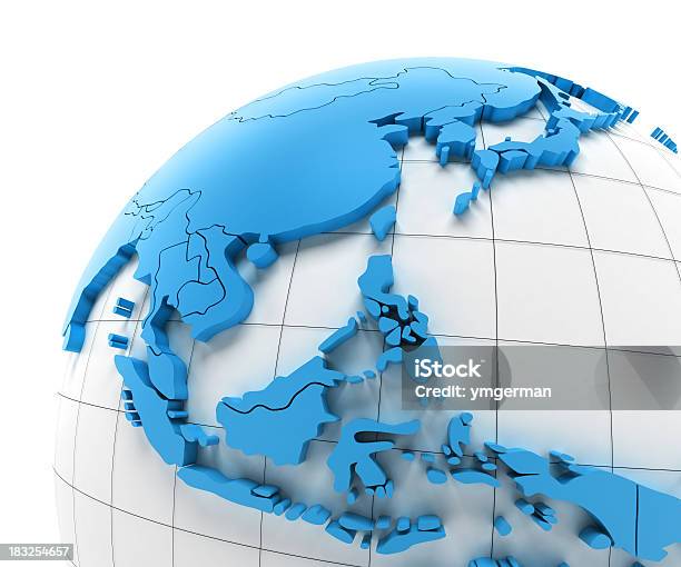 Globe Of Southeast Asia With National Borders Clipping Paths Provided Stock Photo - Download Image Now