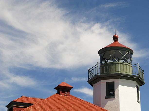 alki point lighthouse - alki beach zdjęcia i obrazy z banku zdjęć