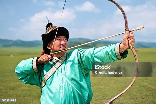 Mongolian Archer Stock Photo - Download Image Now - Accuracy, Adult, Adults Only