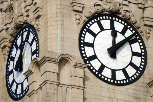 Liverpool Liver Building clock close up