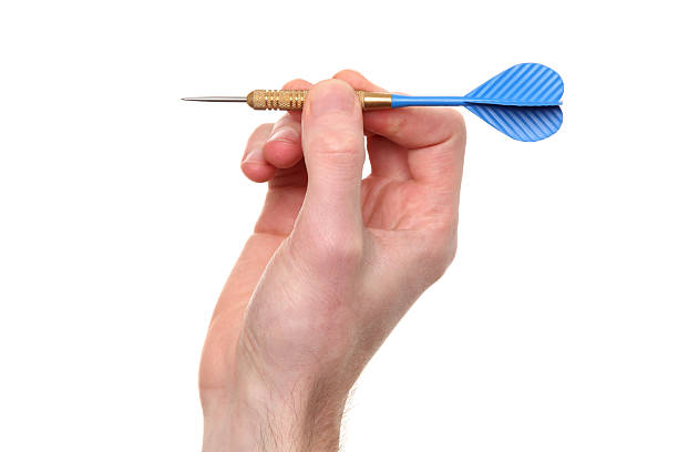 istock Male hand holding a dart 183255674