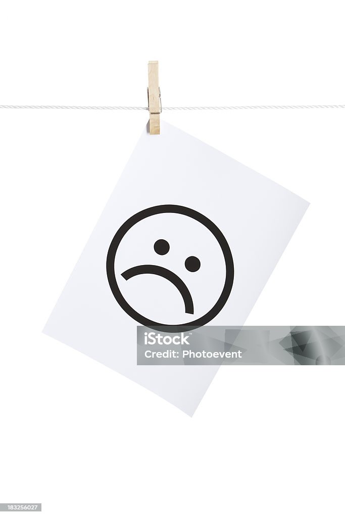 Triste smiley - Royalty-free Cara Alegre Foto de stock