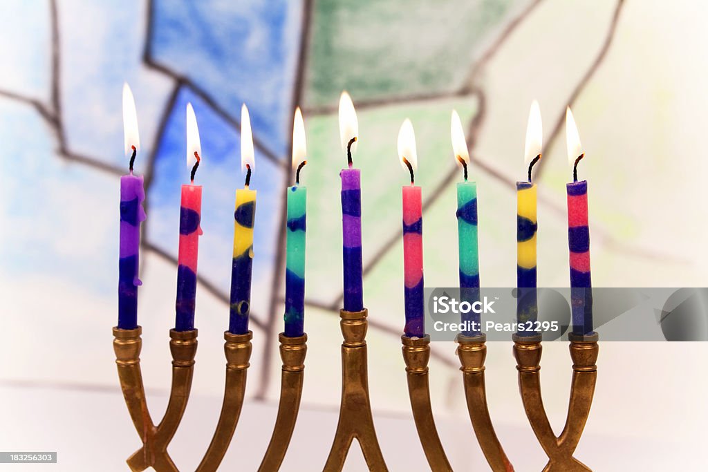 Hannukah Series Hannukah candles Menorah Stock Photo