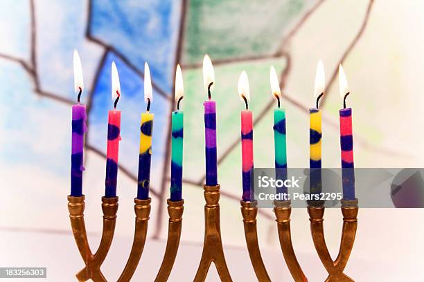 Hannukah Series Stock Photo - Download Image Now - Menorah, Vibrant Color, Backgrounds