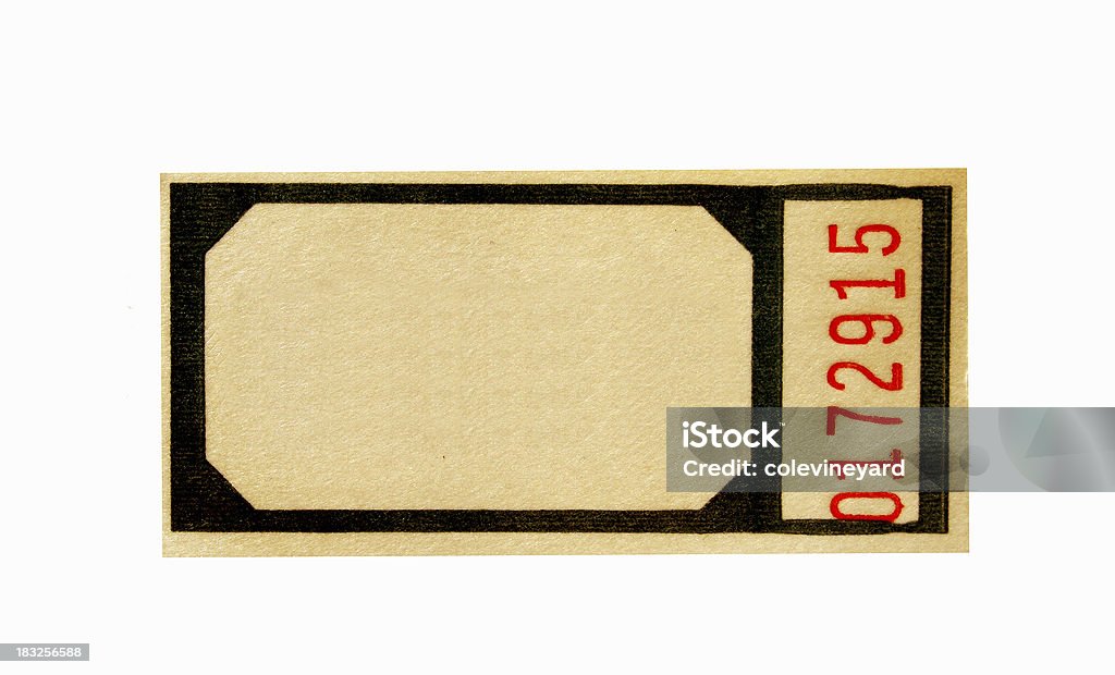 Blank Ticket Old fair Tciket- blank Blank Stock Photo