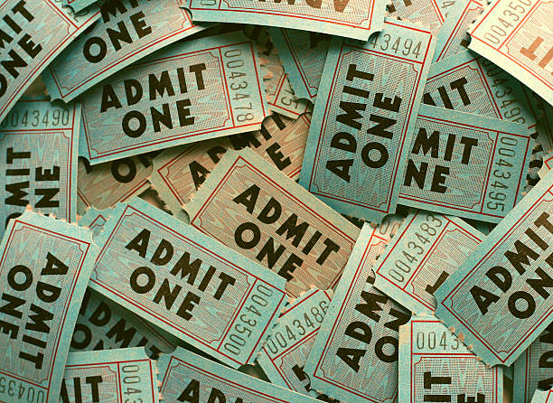 fiera di vintage - ticket ticket stub red movie ticket foto e immagini stock