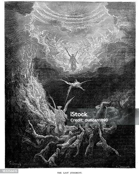 The Last Judgement Stock Illustration - Download Image Now - Engraved ...